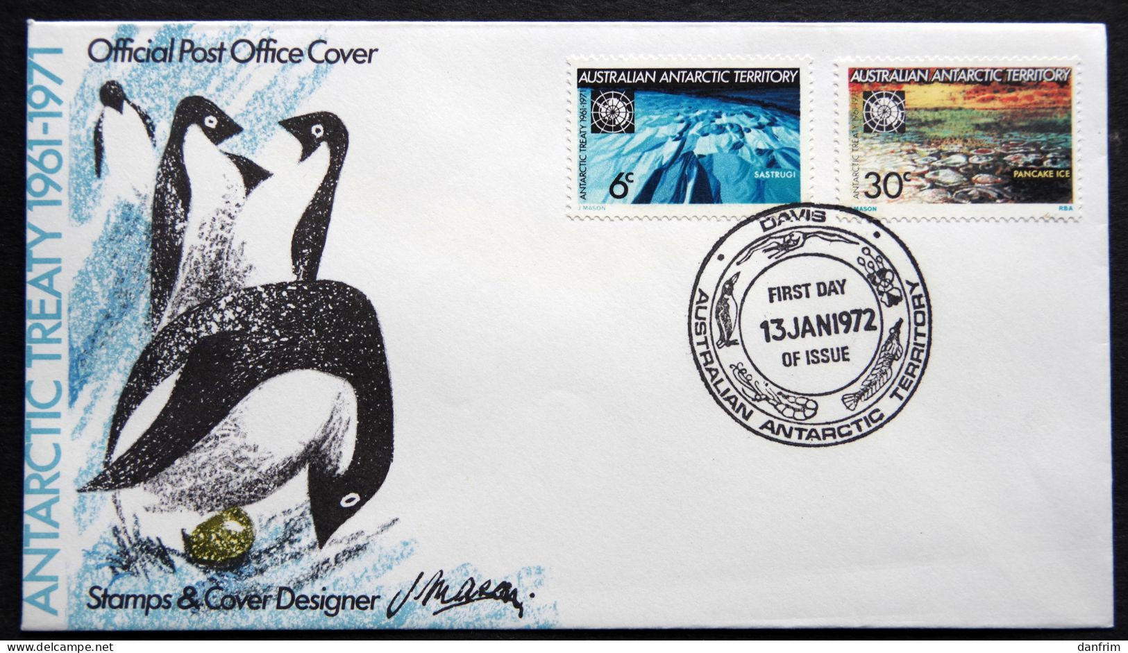 Australian Antarctic Territory 1971  FDC DAVIS Base Lot 1732) - FDC