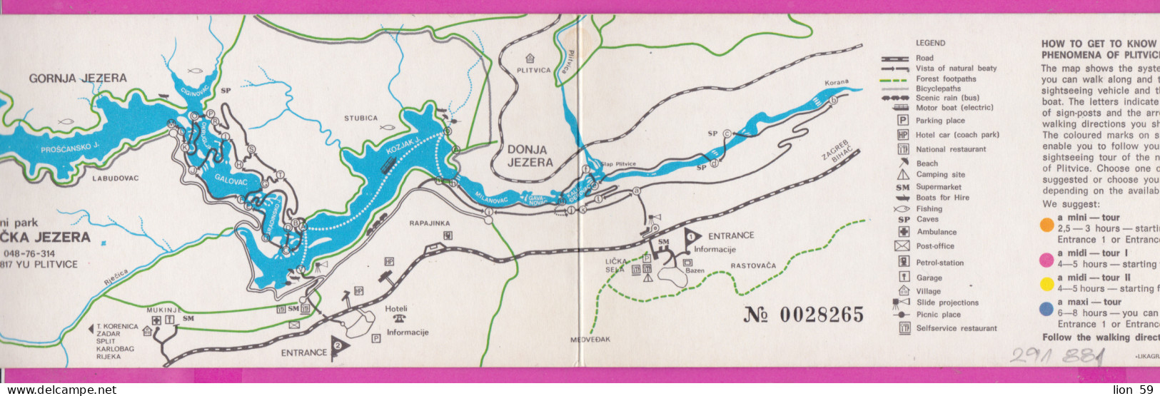 291881 / Croatia Plitvice Lakes Nat Park Price Ticket Includes A-1 Way Trip With A Sight Seeing Vehicle An Electric Boat - Europa