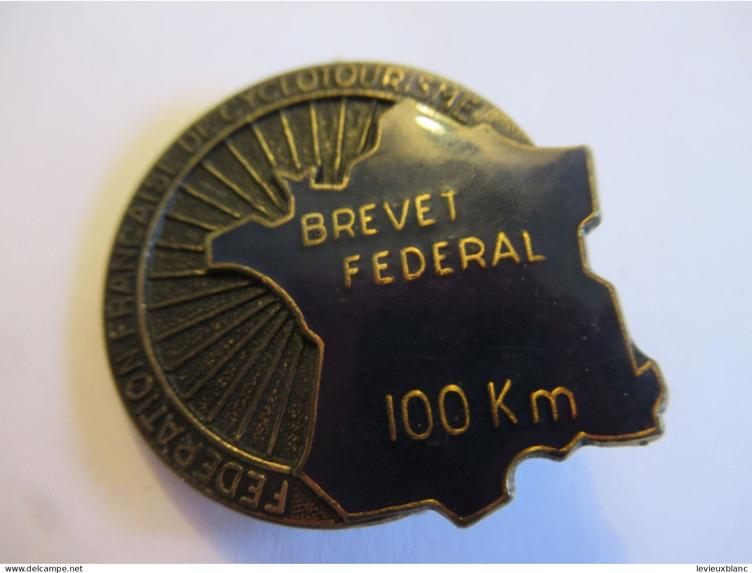 Fédération Française De CYCLO-Tourisme/ Insigne Brevet Fédéral/100 Km / Bronze / BERAUDY /AUBERT / Vers 1980      SPO440 - Wielrennen