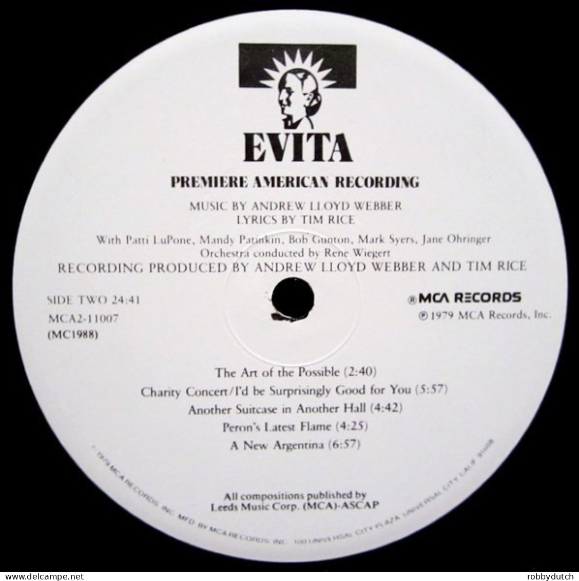 * 2LP *  EVITA (Premiere American Recording) (USA 1979 EX!!)