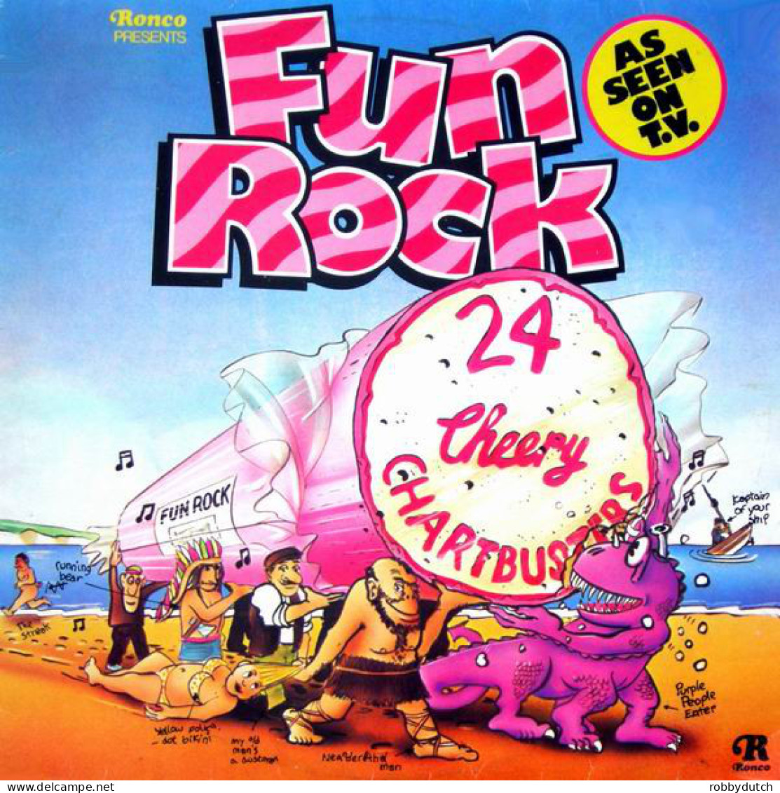 * LP *  FUN ROCK - LONNIE DONEGAN / NEW VAUDEVILLE BAND / MUNGO JERRY / ARCHIES A.o. - Compilaciones