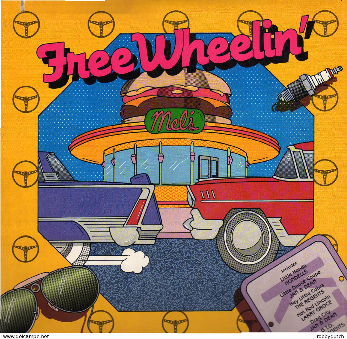 * LP *  FREE WHEELIN' - HONDELLS / JAN & DEAN / DRIFTERS / CHUBBY CHECKER A.o. - Hit-Compilations