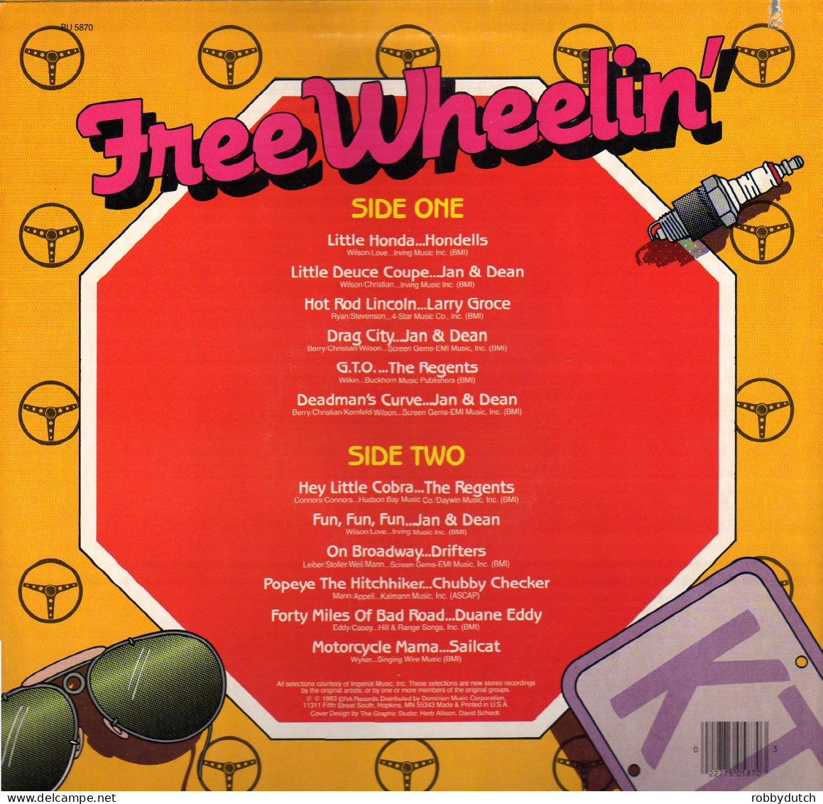 * LP *  FREE WHEELIN' - HONDELLS / JAN & DEAN / DRIFTERS / CHUBBY CHECKER A.o. - Hit-Compilations