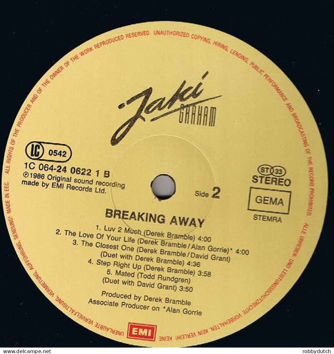 * LP *  JAKI GRAHAM - BREAKING AWAY (Holland 1986 EX-) - Soul - R&B