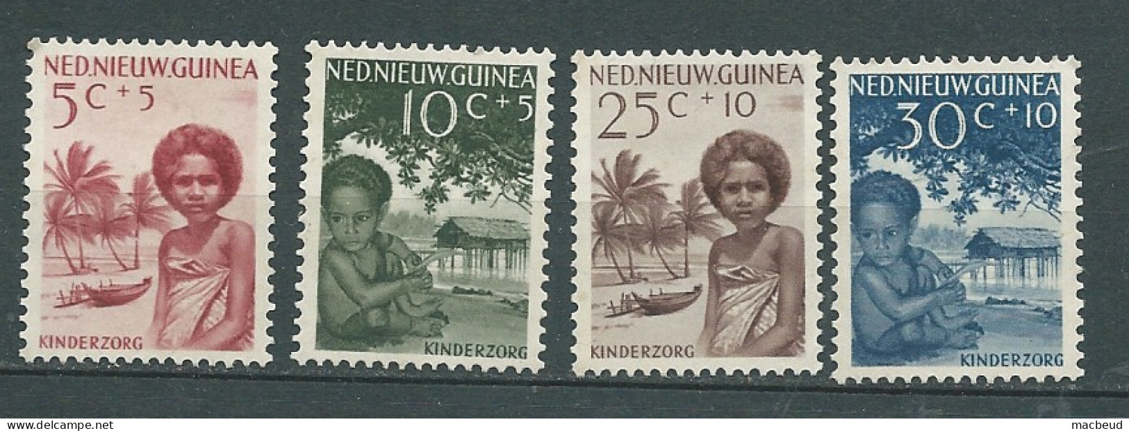 Nouvelle Guinée Neerlandaise   Série  Yvert N°  43 /46  * 4 Valeurs Trace De Charnière Légère    -  Ai 34223 - Nederlands Nieuw-Guinea