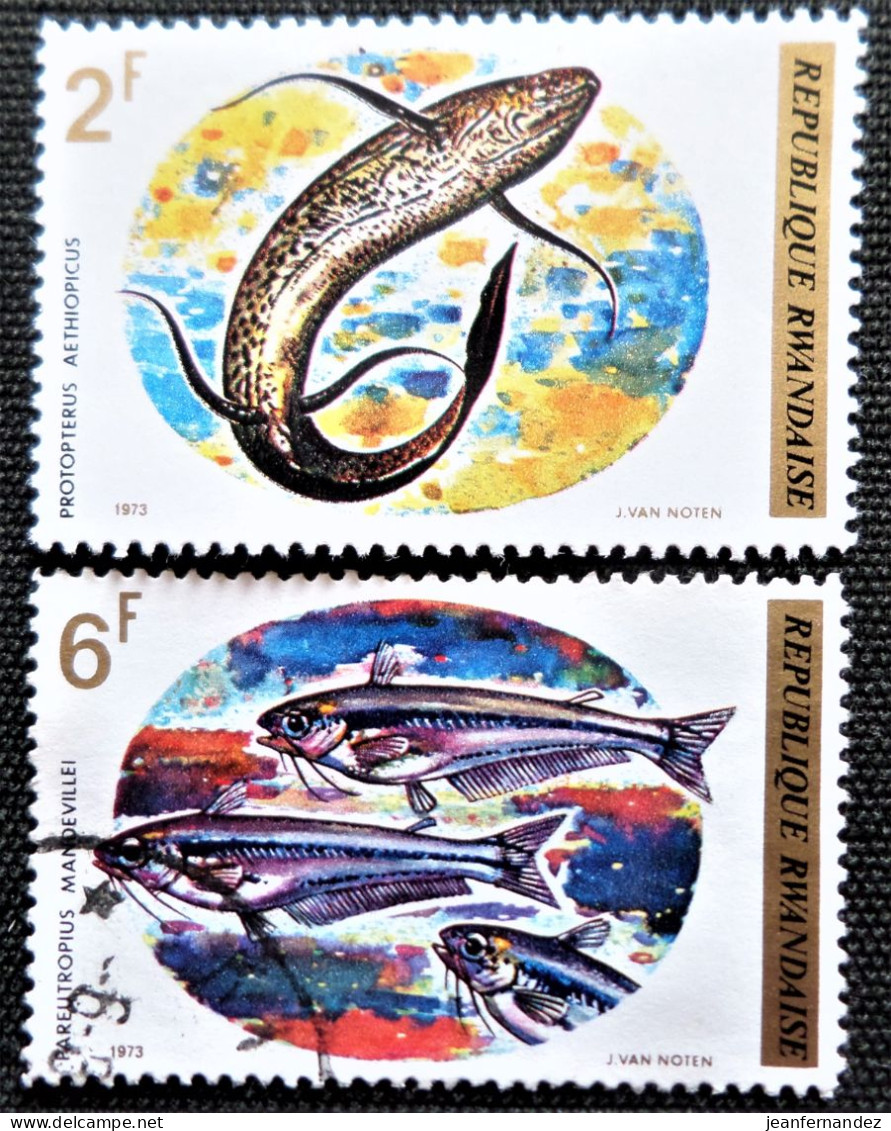 Rwanda 1973 Fish   Stampworld N°  580_581 - Oblitérés