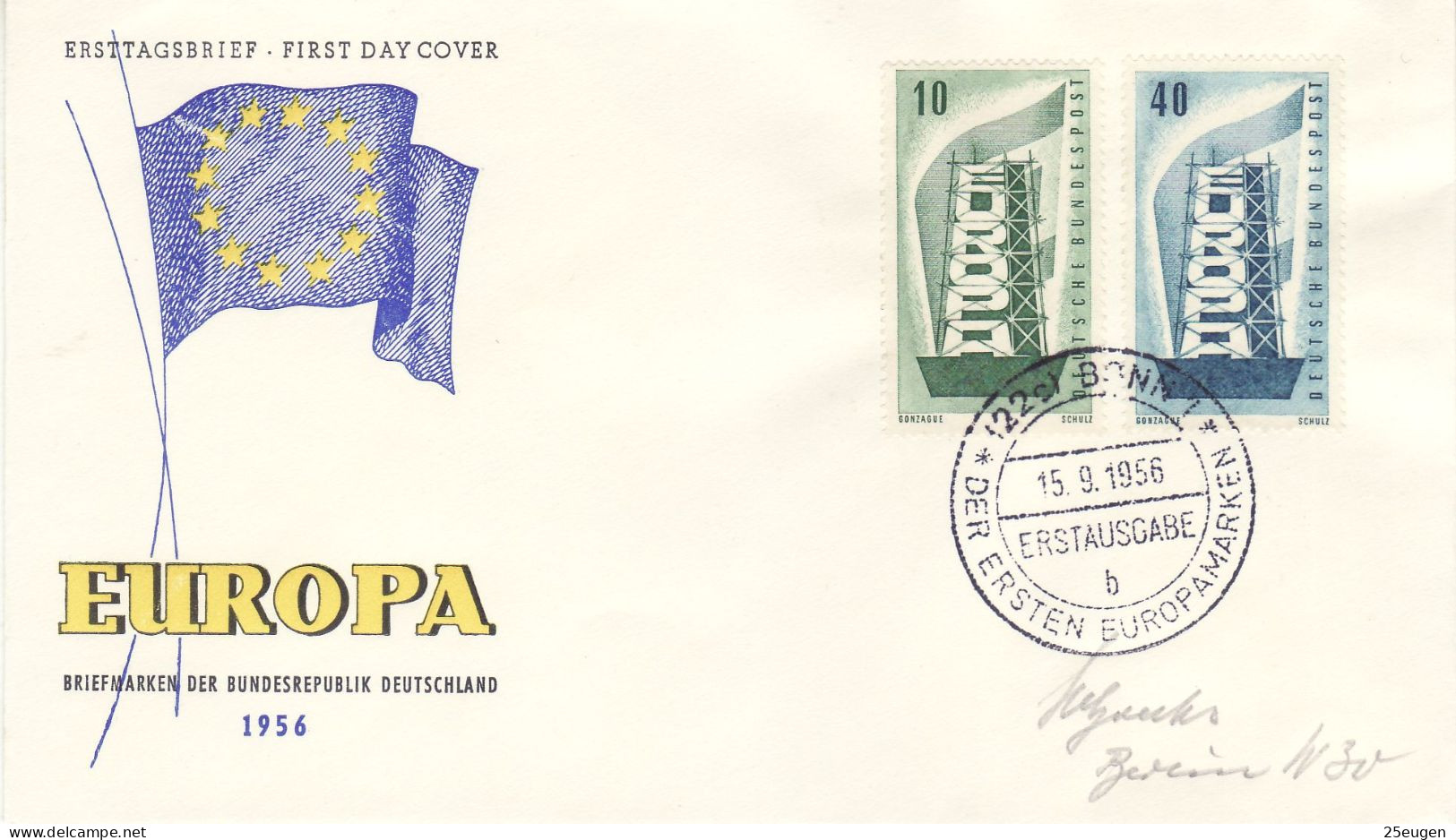 GERMANY 1956 EUROPA CEPT FDC - 1956