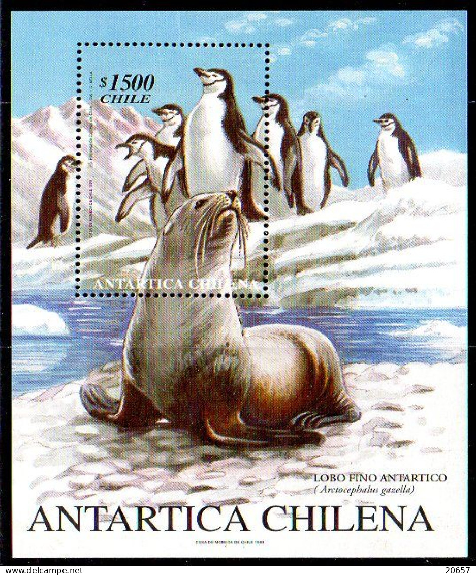 Chili Chile 1488/89 Et Bf 059 Pingouin, Phoque, Otarie, Oiseaux, Manchot - Faune Antarctique