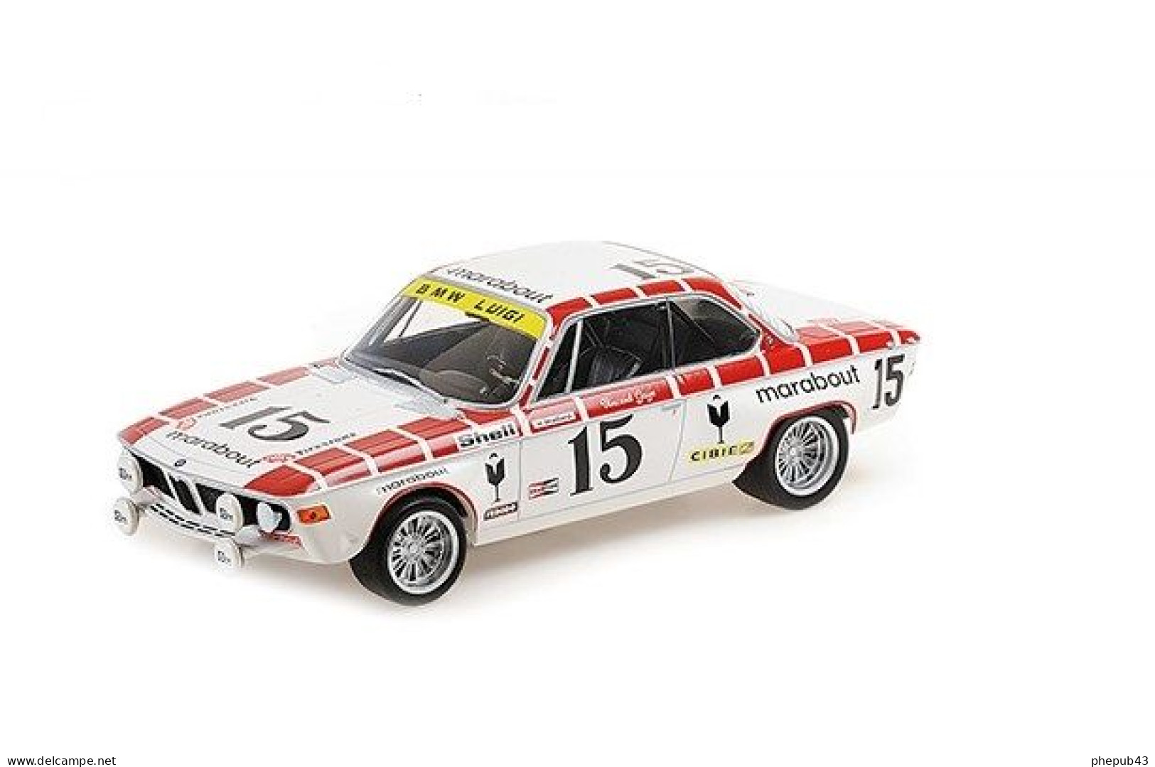 BMW 2800 CS - Luigi - Marabout - Willy Braillard/Vincent Gaye - 24h Spa 1972 #15 - Minichamps (1:18) - Minichamps