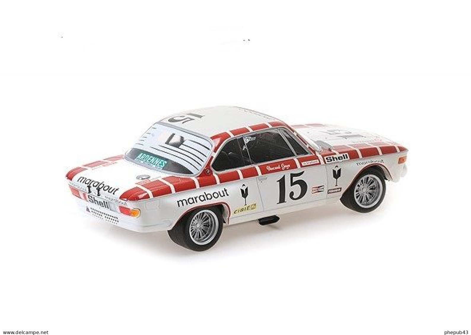 BMW 2800 CS - Luigi - Marabout - Willy Braillard/Vincent Gaye - 24h Spa 1972 #15 - Minichamps (1:18) - Minichamps