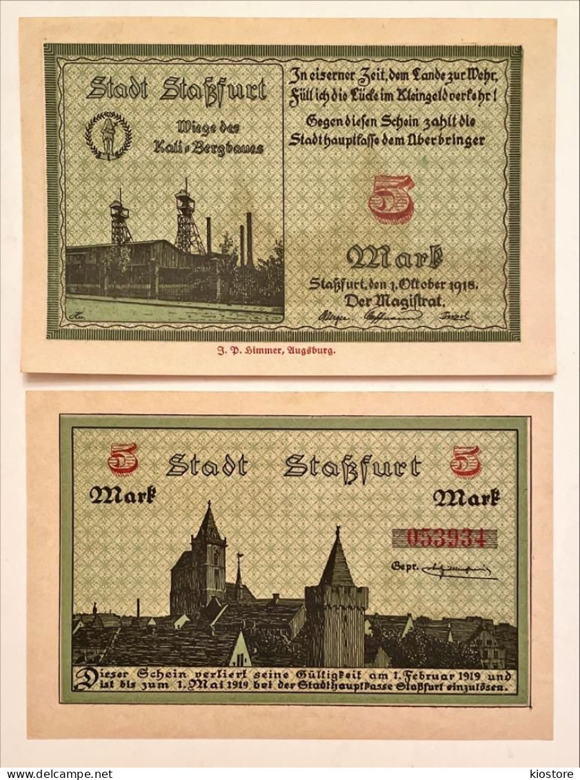 Germany 5 Mark 1918 UNC - Zonder Classificatie