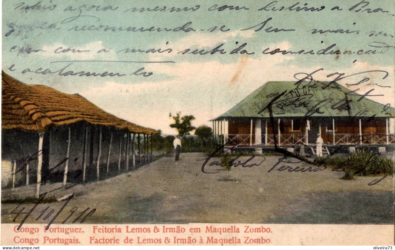 ANGOLA - CABINDA - Congo Portugues - Feitoria Lemos E Irmão Em Maquella Zombo - Angola