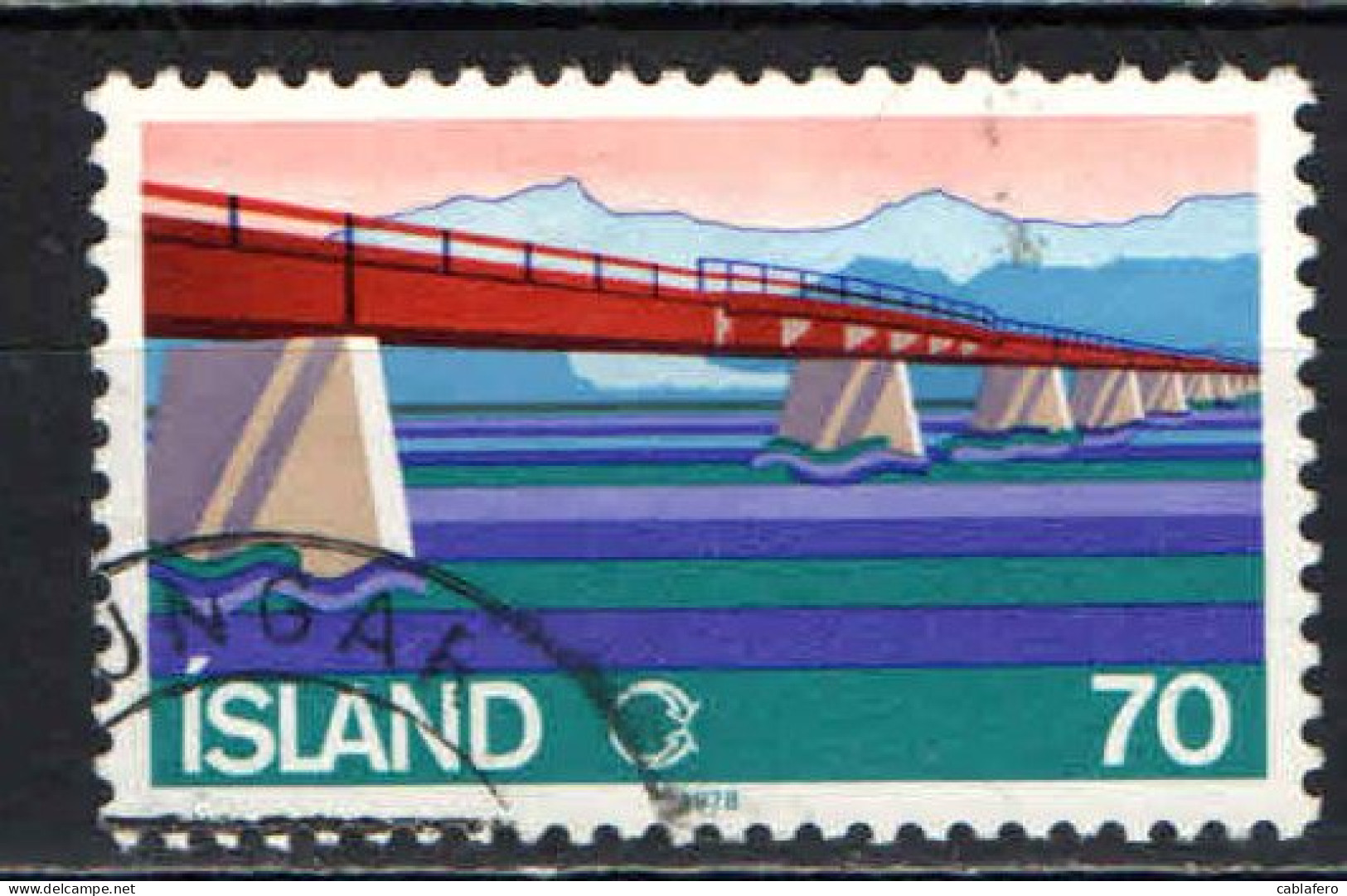 ISLANDA - 1978 - PONTE SUL FIUME SKEIOARA - USATO - Used Stamps