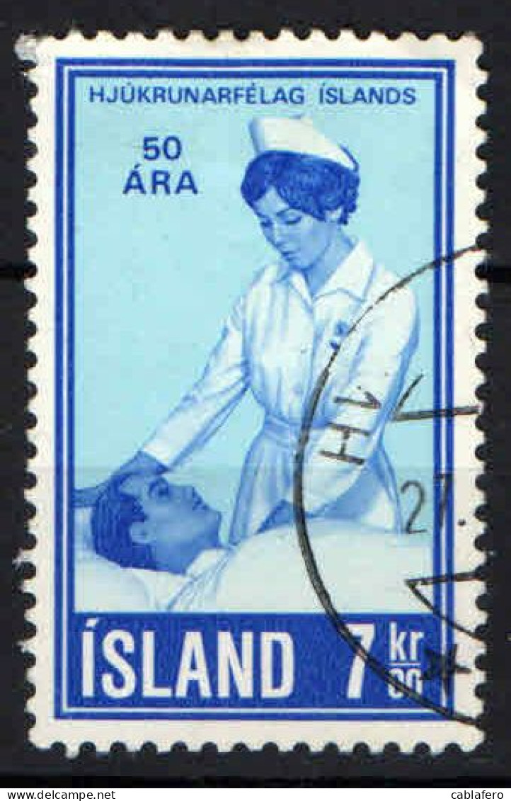 ISLANDA - 1970 - CINQUANTENARIO DELL'ASSOCIAZIONE DELLE INFERMIERE - USATO - Gebraucht