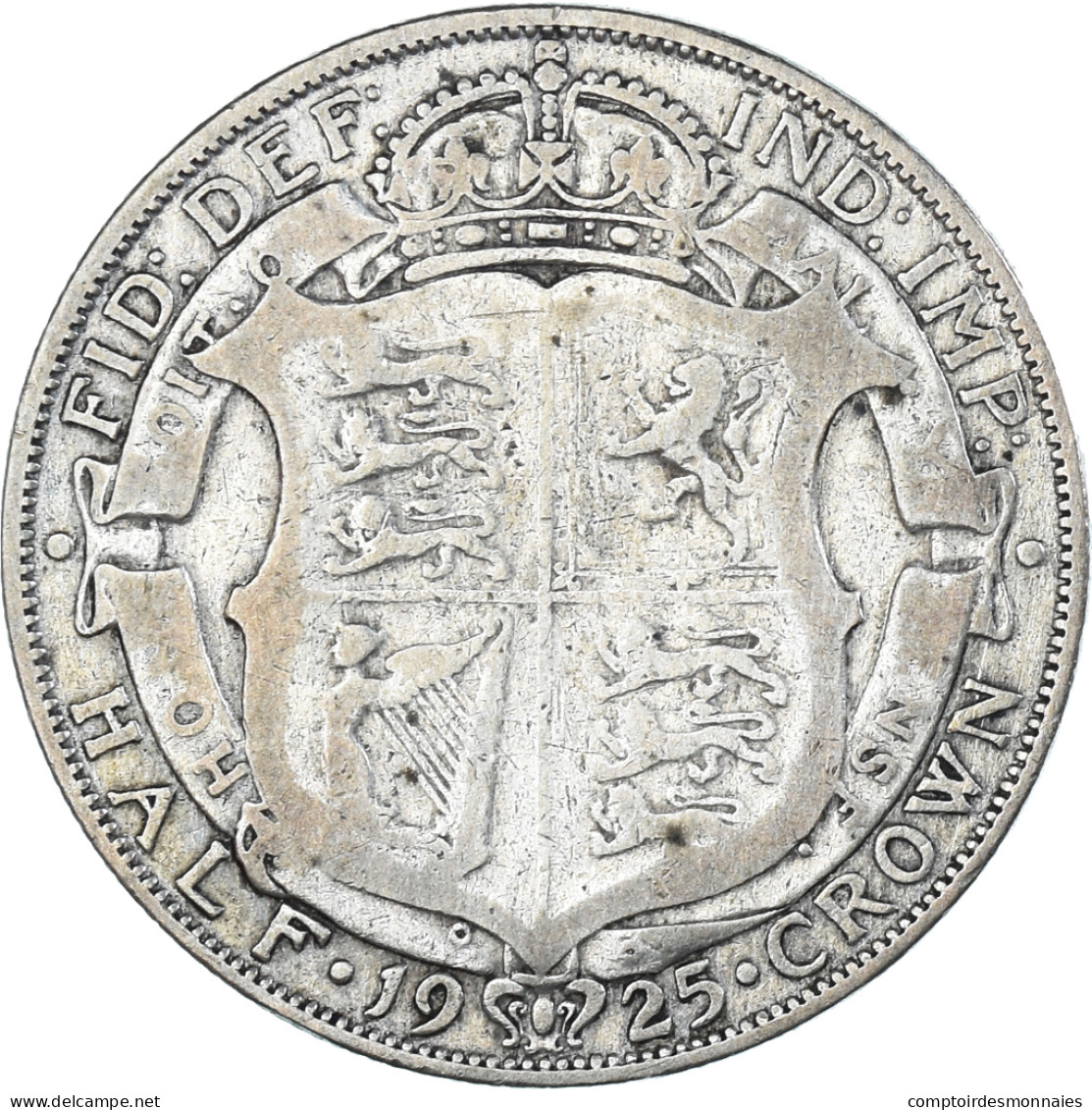 Monnaie, Grande-Bretagne, George V, 1/2 Crown, 1925, British Royal Mint, TB - K. 1/2 Crown