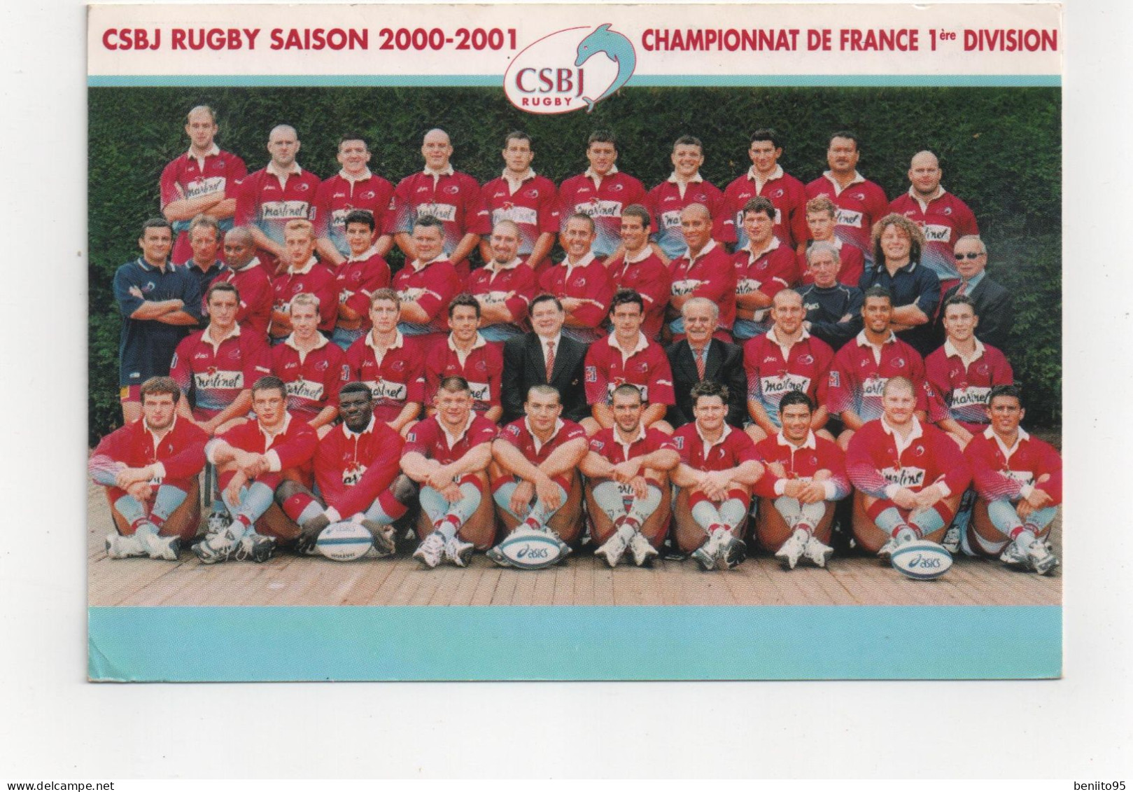 CPM De L'équipe 1ère De Rugby De BOURGOIN 2000 - 2001. - Bourgoin