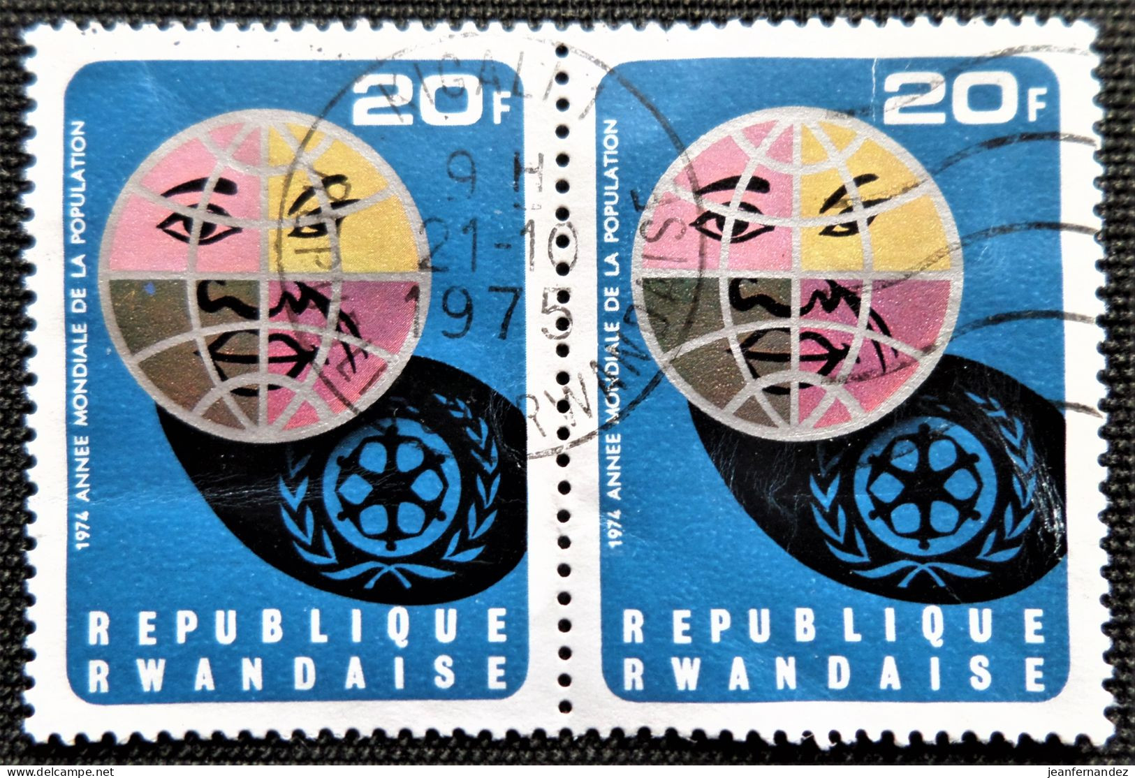 Rwanda 1975 World Population Year  Stampworld N°  720 - Gebruikt