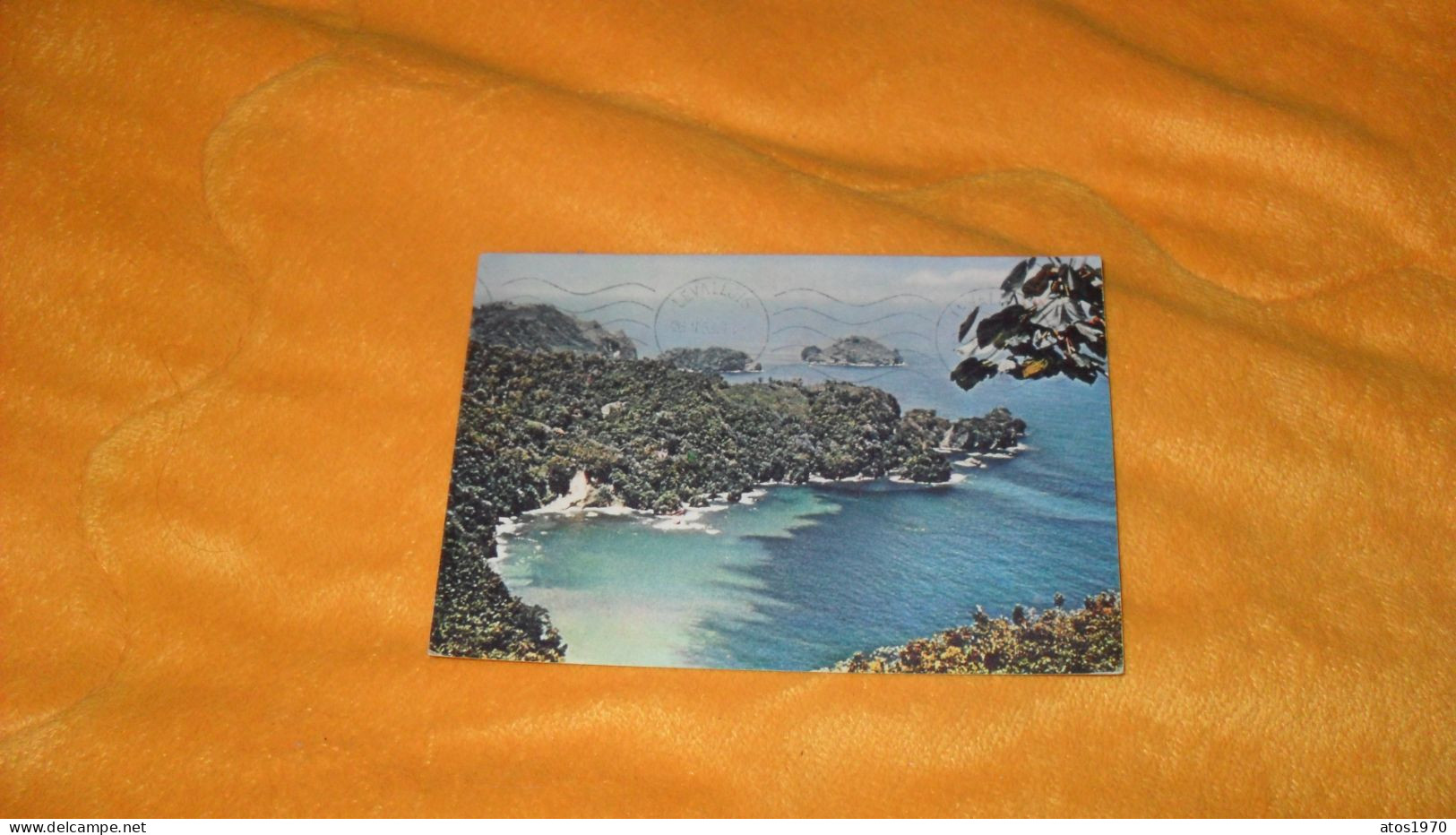 CARTE POSTALE ANCIENNE DE 1958../ TRINIDAD.- VIEW FROM NORTH COAST ROAD..CACHET CURACAO + TIMBRES X2 NEDERLAND - Trinidad