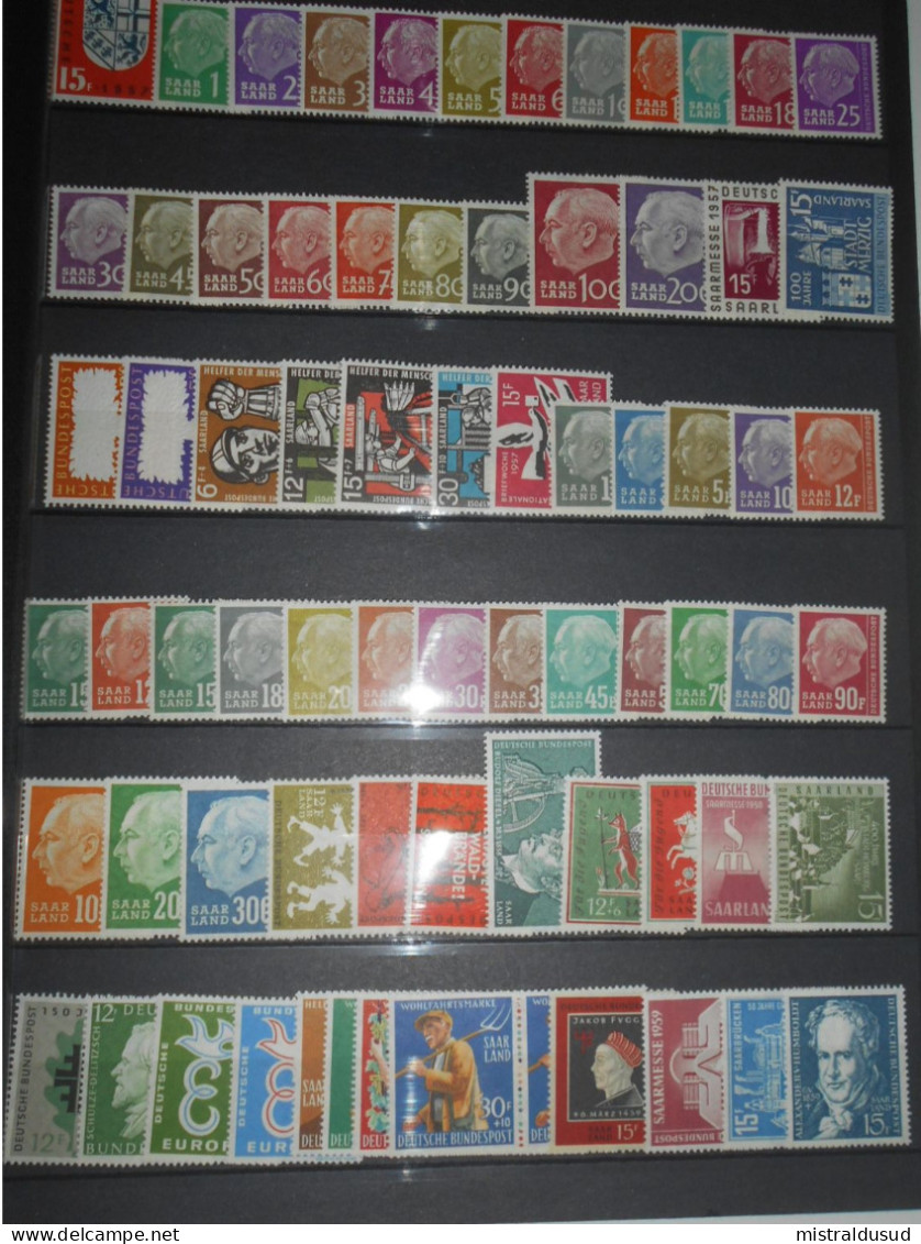 Sarre Collection , 70 Timbres Neufs De 1957 A 1959 - Lots & Serien