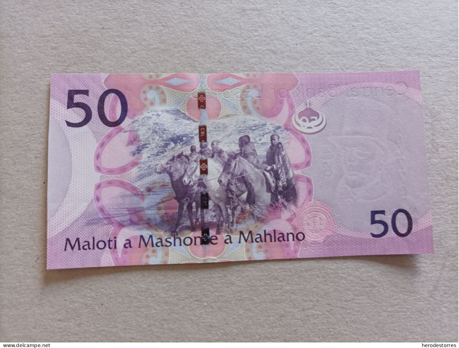 Billete De Lesotho De De 50 Malothi, Año 2010, Serie AA, UNC - Lesoto