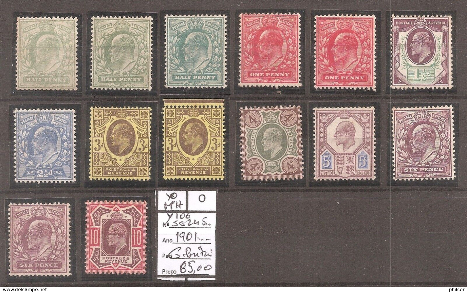 Great Britain, 1901, # Y 106, SG 245..., MNG - Unused Stamps