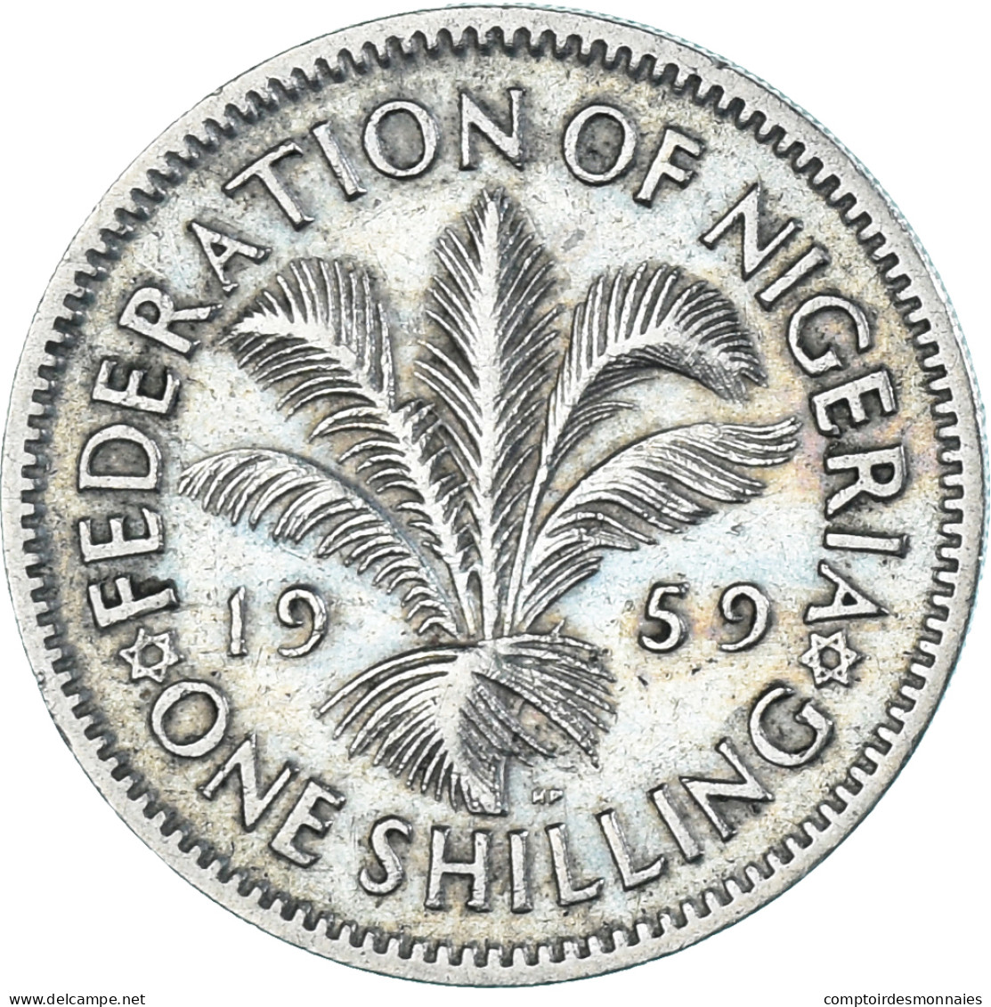 Monnaie, Nigéria, Elizabeth II, Shilling, 1959, British Royal Mint, TTB - Nigeria