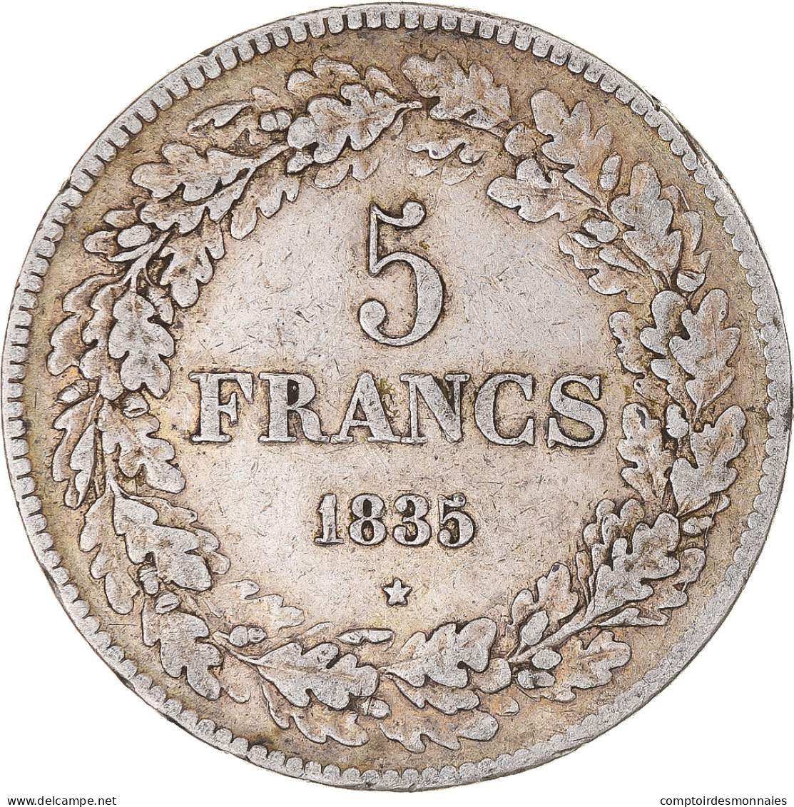 Monnaie, Belgique, Leopold I, 5 Francs, 1835, Bruxelles, TB+, Argent, KM:3.1 - 5 Frank
