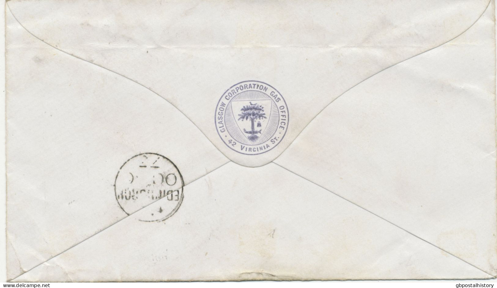 GB „159 / GLASGOW“ Scottish Duplex (4 Bars With Same Length, Time Code „5 D “, Datepart 19mm) On Very Fine Cover - Brieven En Documenten