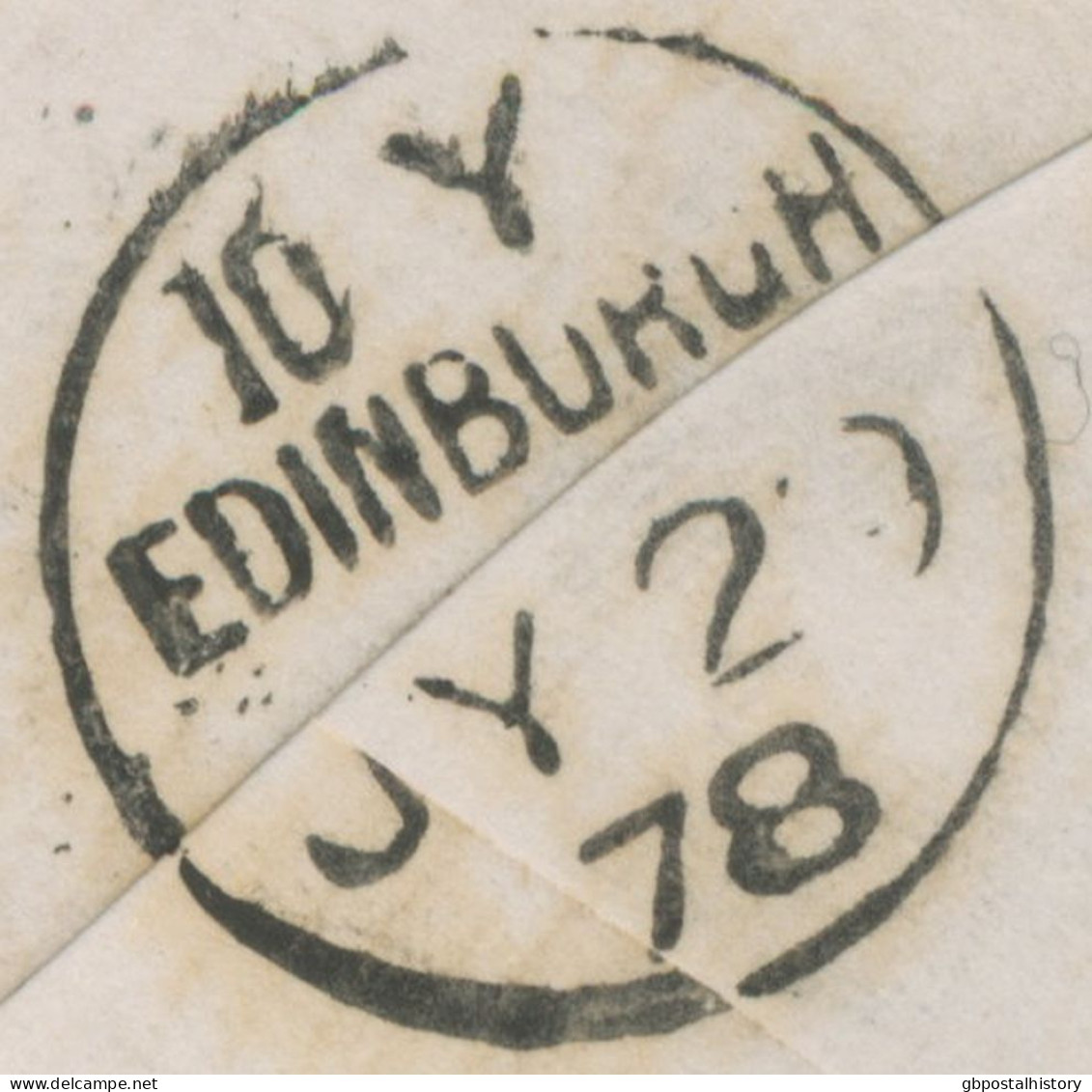 GB „159 / GLASGOW“ Scottish Duplex (4 Bars With Different Length, Time Code „O E“,  Datepart 19mm) On VF Cover Pl.204 - Covers & Documents