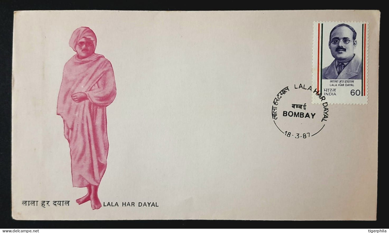 INDIA 1987 Lala Hardayal FDC - Briefe U. Dokumente