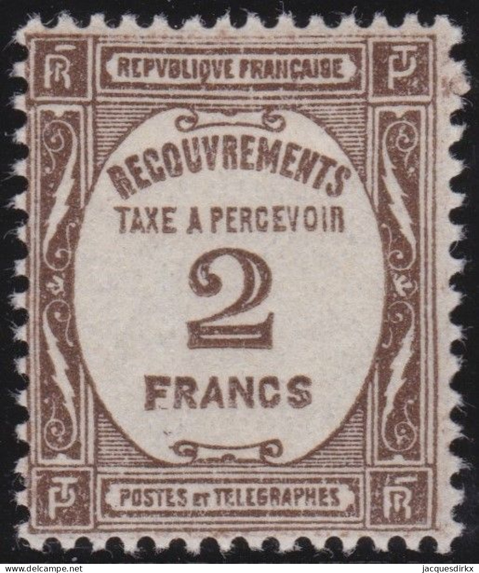 France  .  Y&T   .    Taxe  62  (2 Scans)     .   *   .    Neuf Avec Gomme - 1859-1959 Neufs