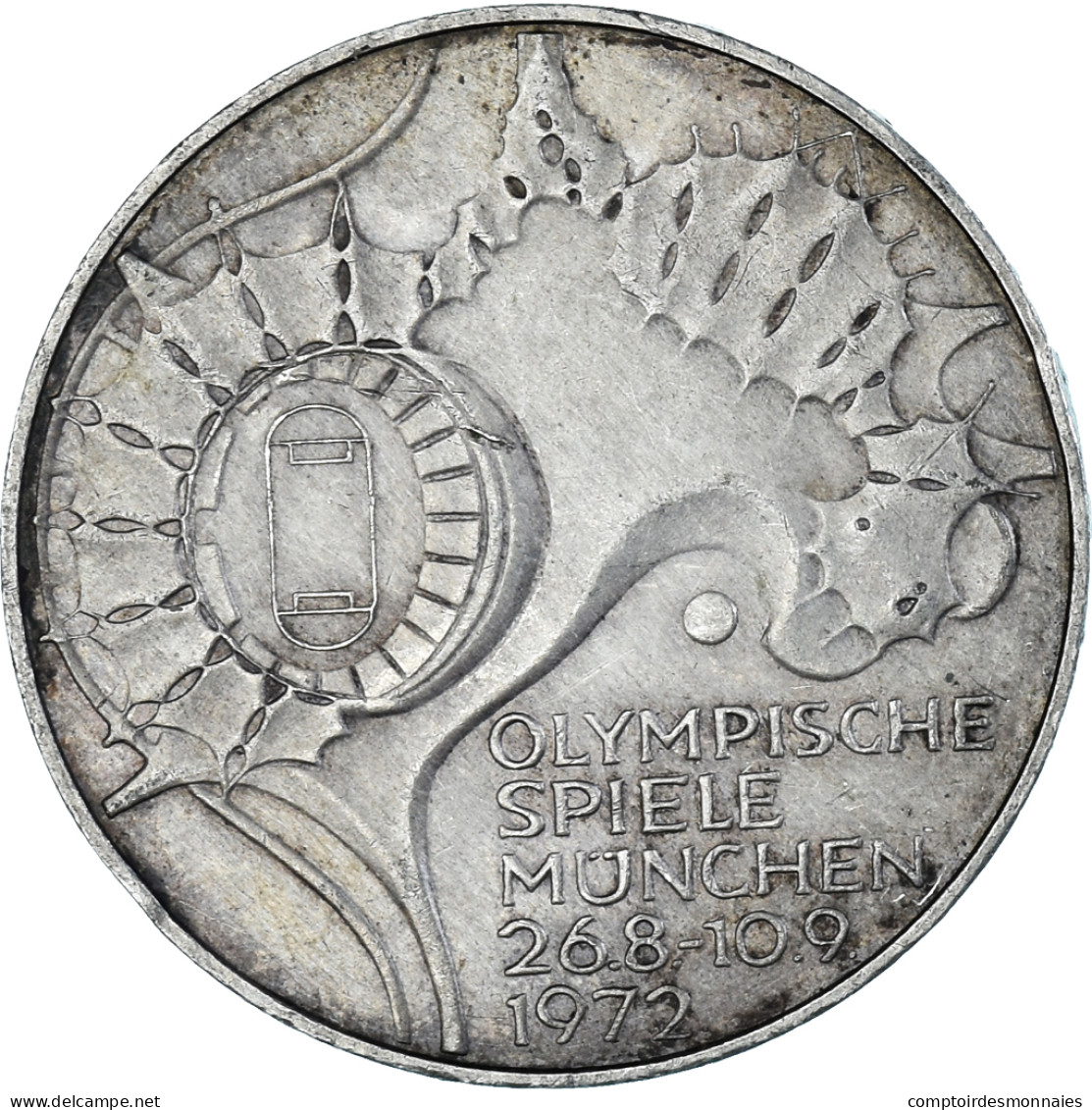 Monnaie, République Fédérale Allemande, 10 Mark, 1972, Hamburg, TTB+, Argent - Commémoratives