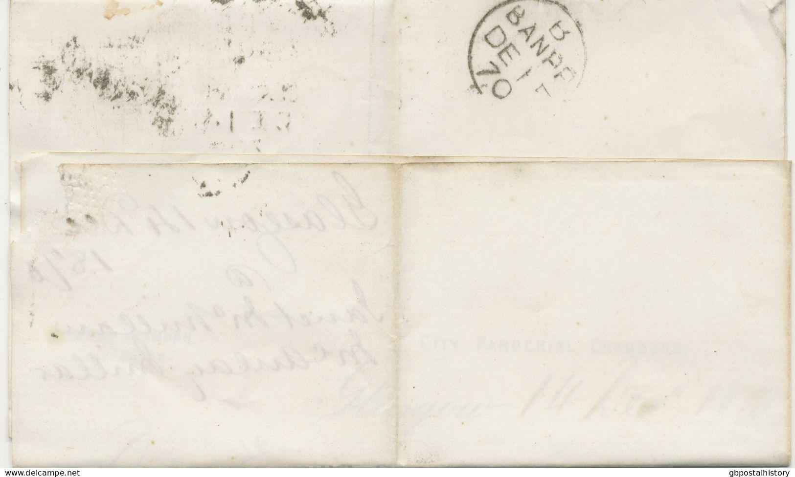 GB „159 / GLASGOW“ Scottish Duplex (4 Bars W Same Length, Time Code „O W“, Datepart 18mm) On Superb Cover W QV 1d Pl.187 - Briefe U. Dokumente