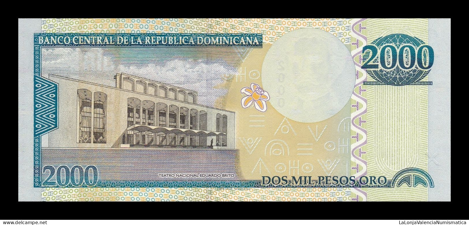 República Dominicana 2000 Pesos Oro 2010 Pick 181c Low Serial 832 Sc Unc - Dominicaine