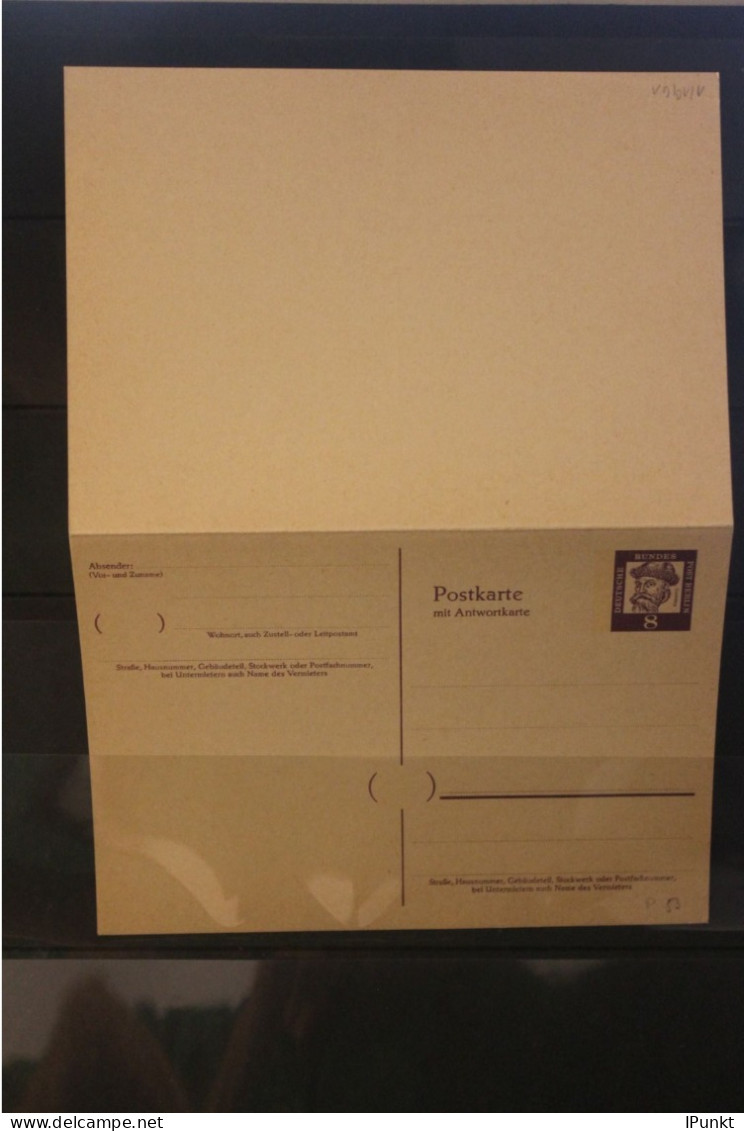 Berlin 1961; P53; Frage/Antwort, Bedeutende Deutsche; 8 Pf.; Ungebraucht - Postkarten - Ungebraucht