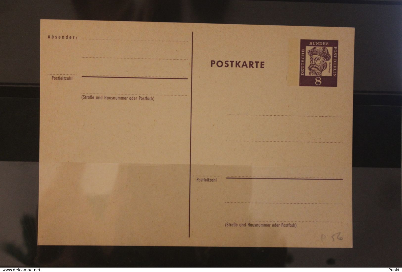Berlin 1962; P56;  Bedeutende Deutsche; 8 Pf.; Ungebraucht - Postkarten - Ungebraucht