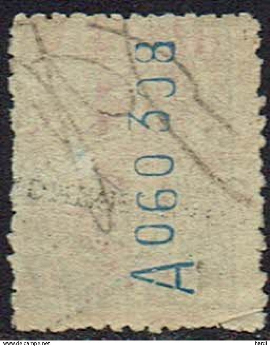 Spanien Postanweisungsmarke 1920,MiNr 1II,mit Nummer Sehr Selten, Stark Verschoben, Gestempelt - Usados