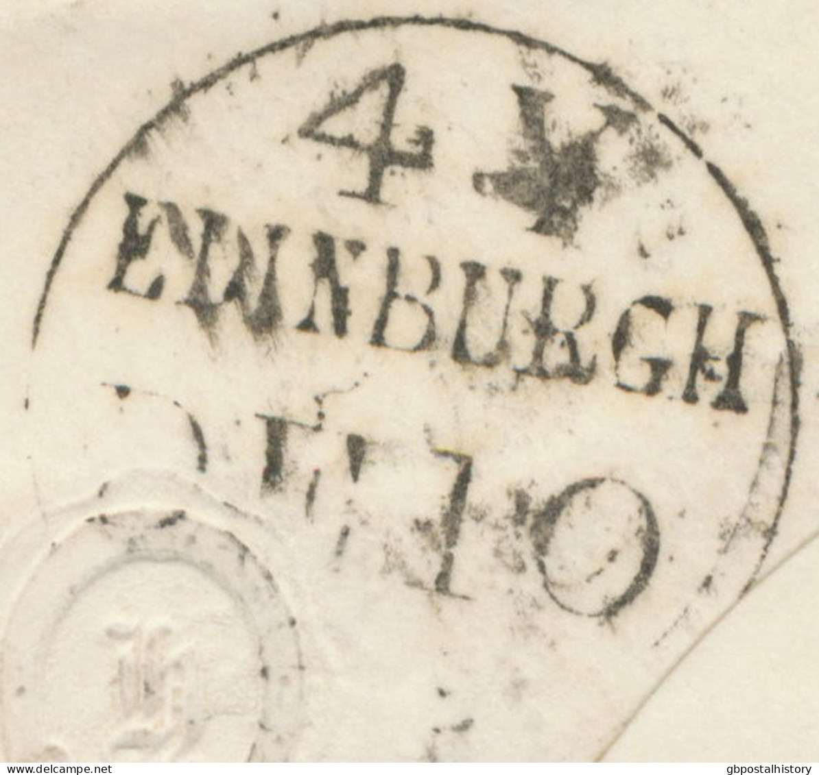 GB „159 / GLASGOW“ Scottish Duplex (6 THIN Bars W Different Length, Timecode „1 W“, Datepart 19till20mm) Cover Pl.83 - Covers & Documents