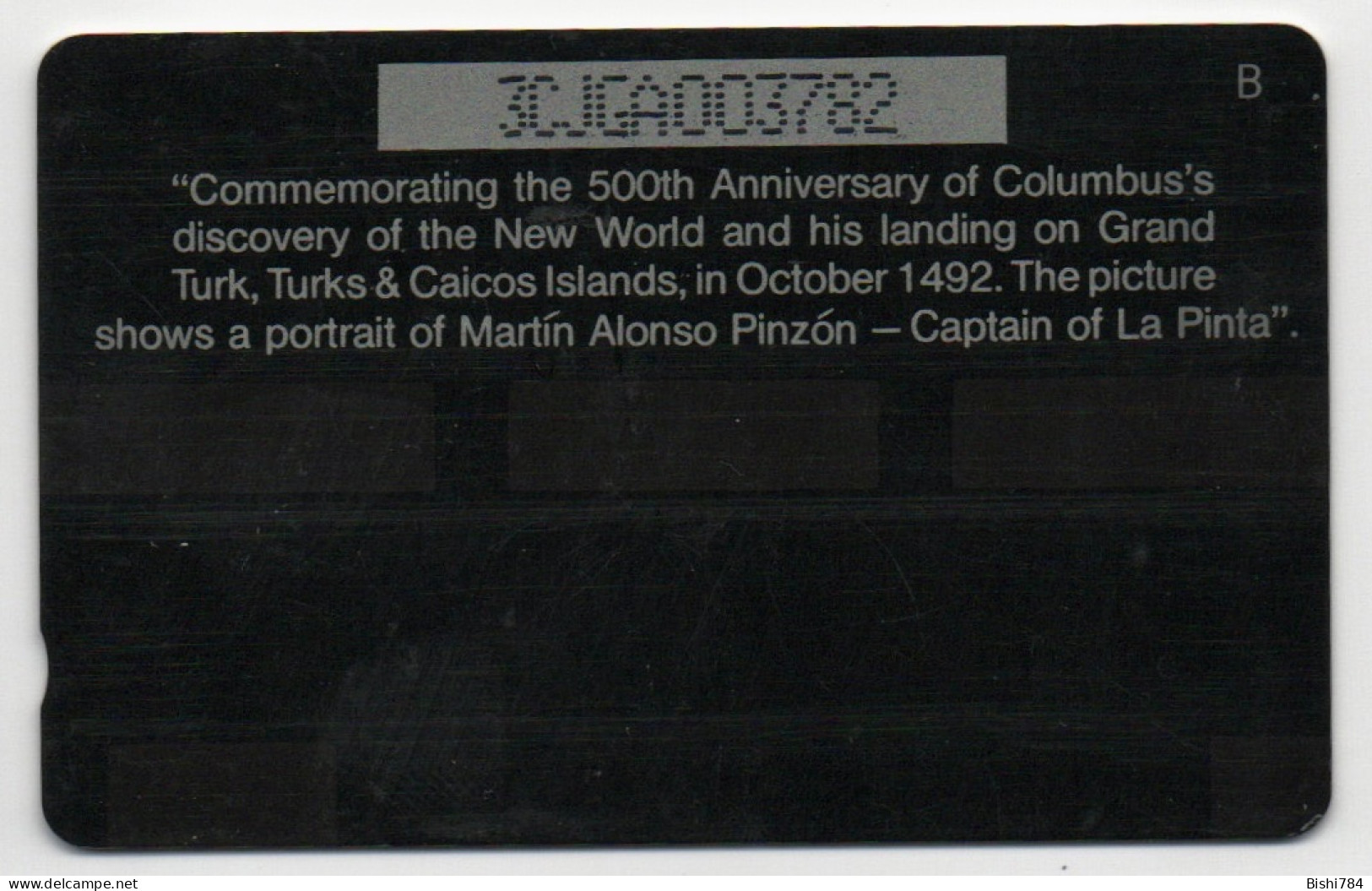 Turks & Caicos - Martín Alonso Pinzón - 3CJGA - Turks & Caicos (I. Turques Et Caïques)