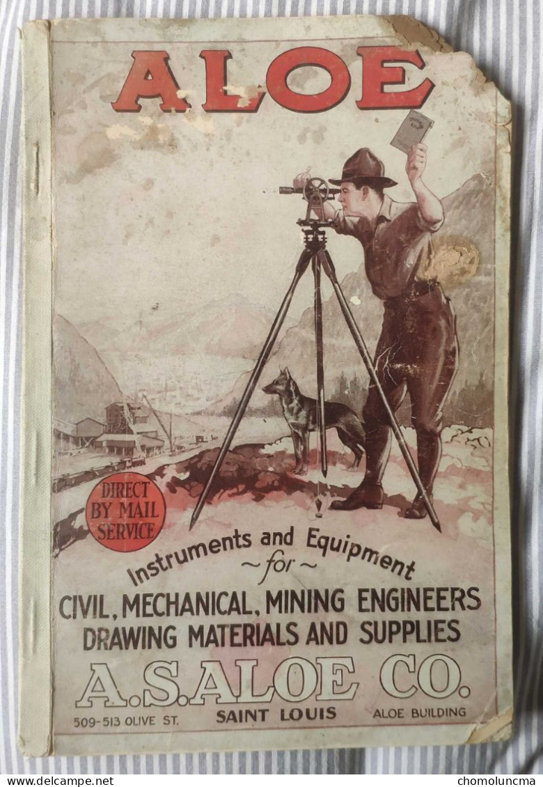 Scarce A.S. Aloe & Co Catalog Of Surveying Mining Engineers Instruments 1920 'topographie Géomètre Arpenteur Surveyor - Bouwkunde