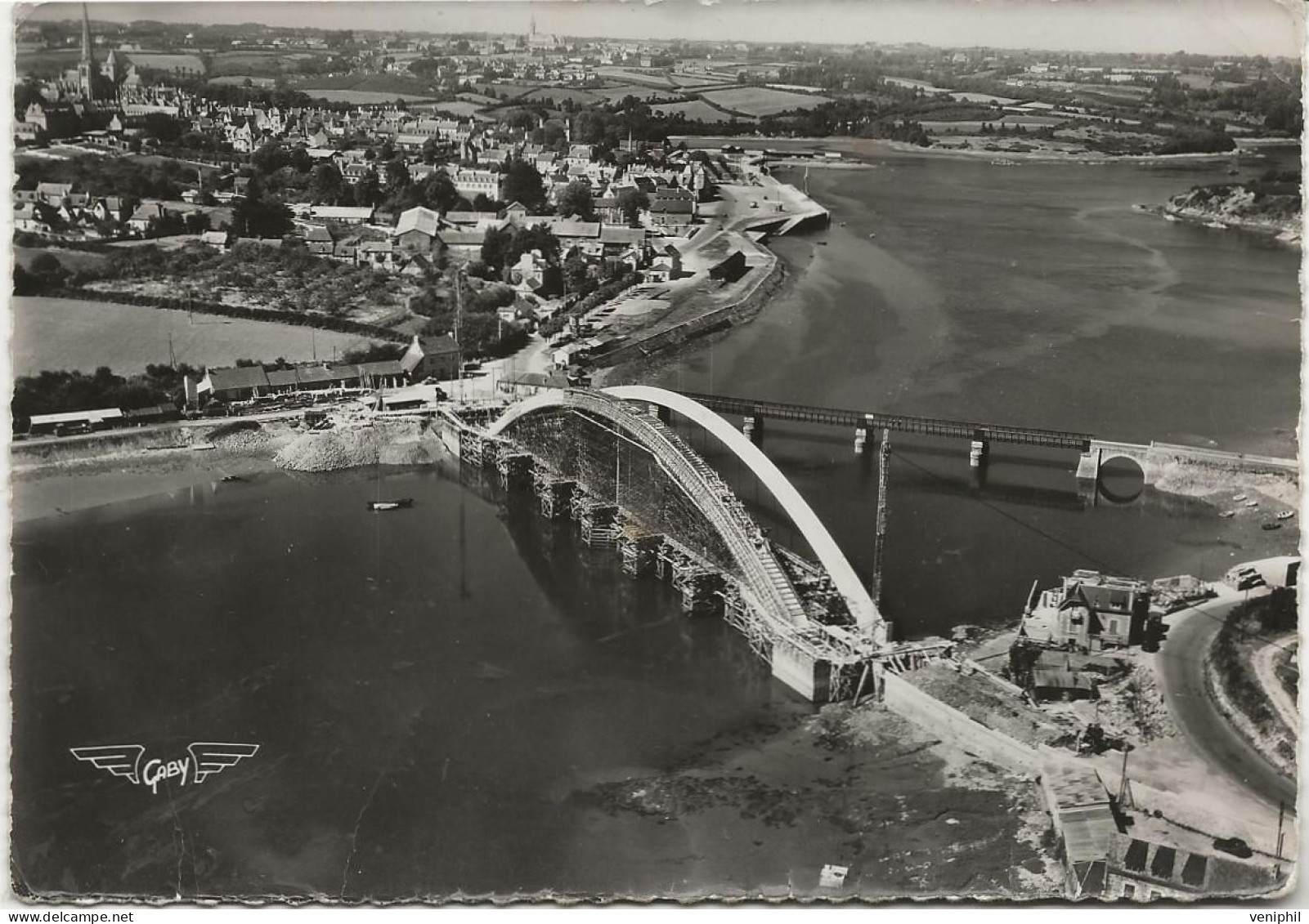 TREGUIER -  COTE DU NORD - CARTE PHOTO - LE NOUVEAU PONT CANADA -- - Tréguier