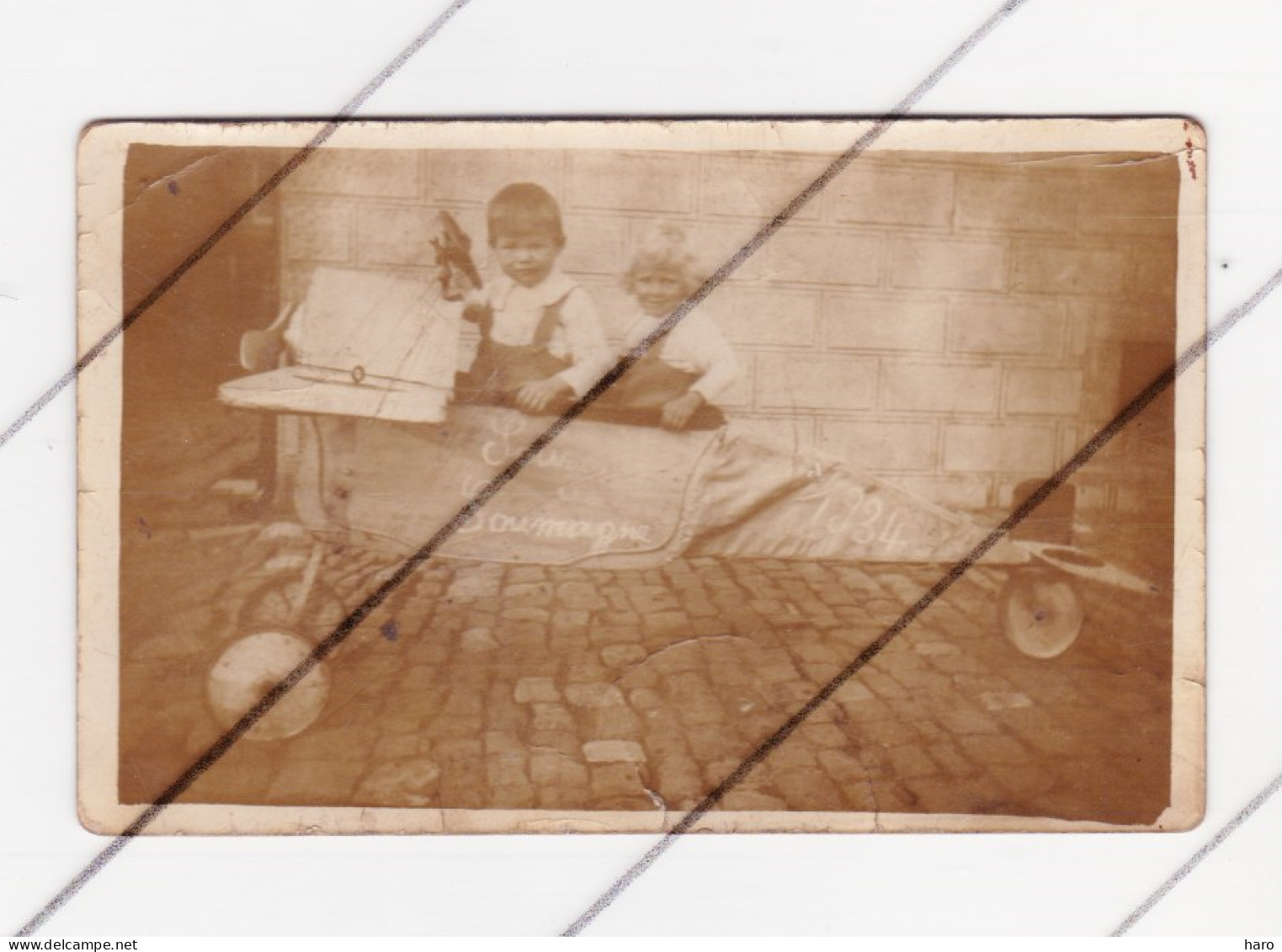 RARE ! !   Photo Carte - Petit Avion - Souvenir De SOUMAGNE 1934 - Enfant,... (VH) - Soumagne