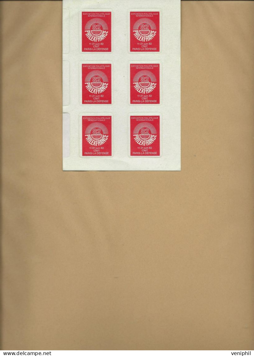 PHILEXFRANCE 82 - BLOC DE 8  VIGNETTES  -TB - Briefmarkenmessen