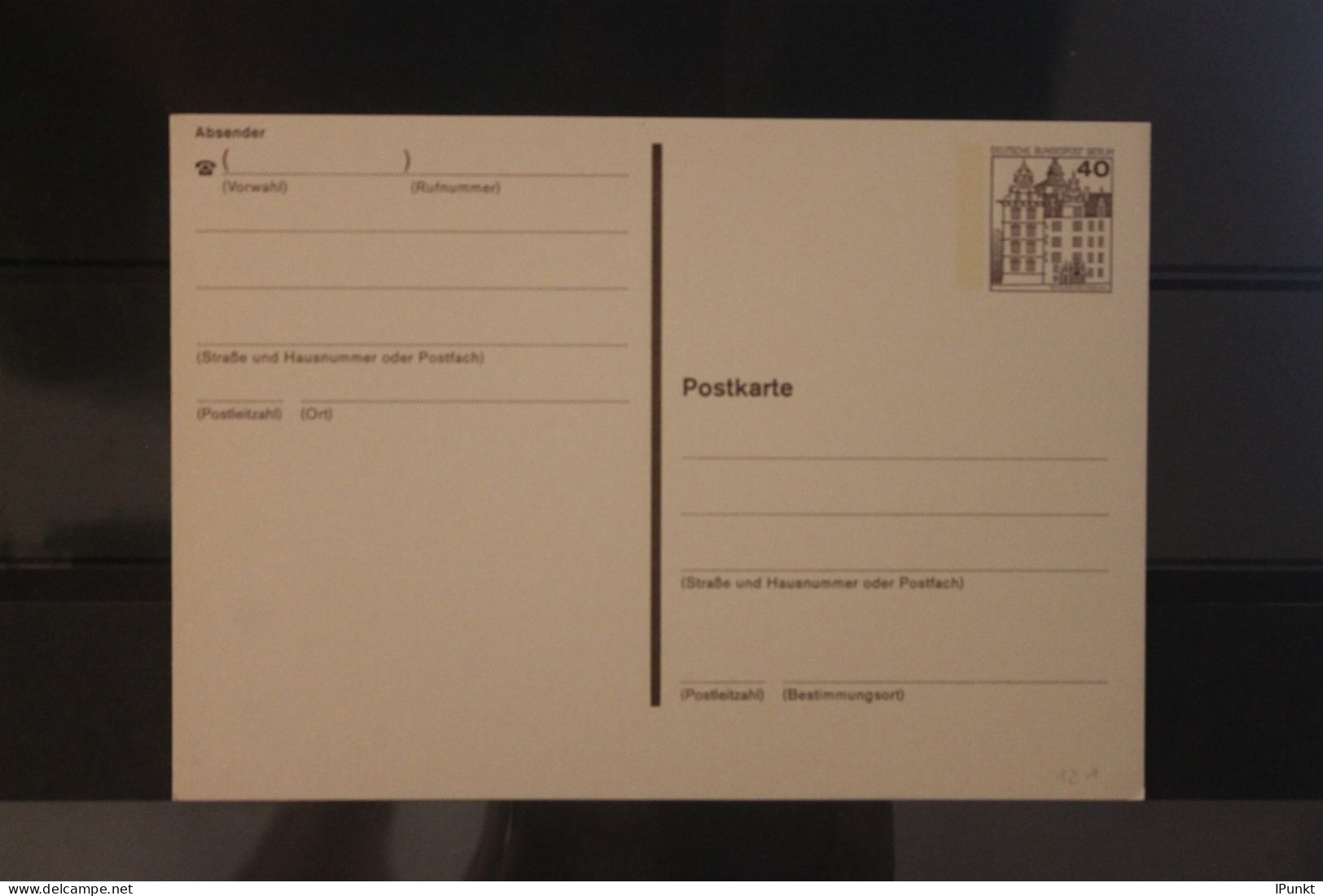 Berlin 1982; P121; Burgen Und Schlösser; 40 Pf.; Ungebraucht - Cartes Postales - Neuves