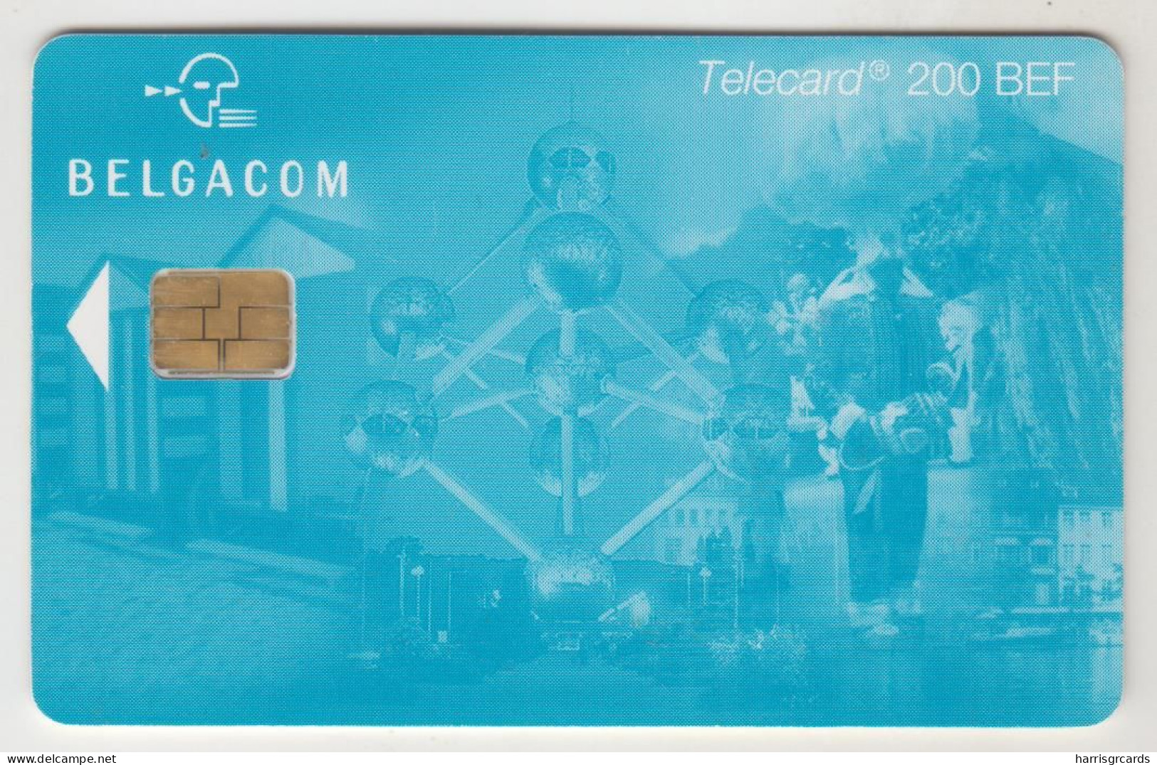 BELGIUM - Atomium 200, CN: FJ – 30.04.2001, 200 BEF, Tirage 50.000, Used - Avec Puce