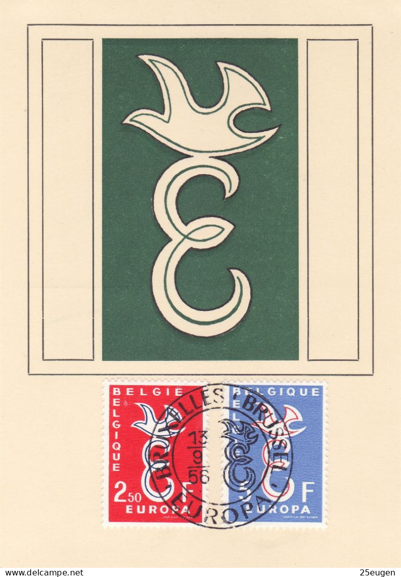 BELGIUM 1958 EUROPA CEPT FDC Maxicard - 1958