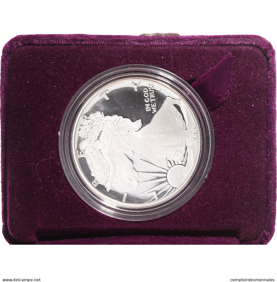 Monnaie, États-Unis, Silver Eagle, Dollar, 1990, San Francisco, FDC, Argent - Silver