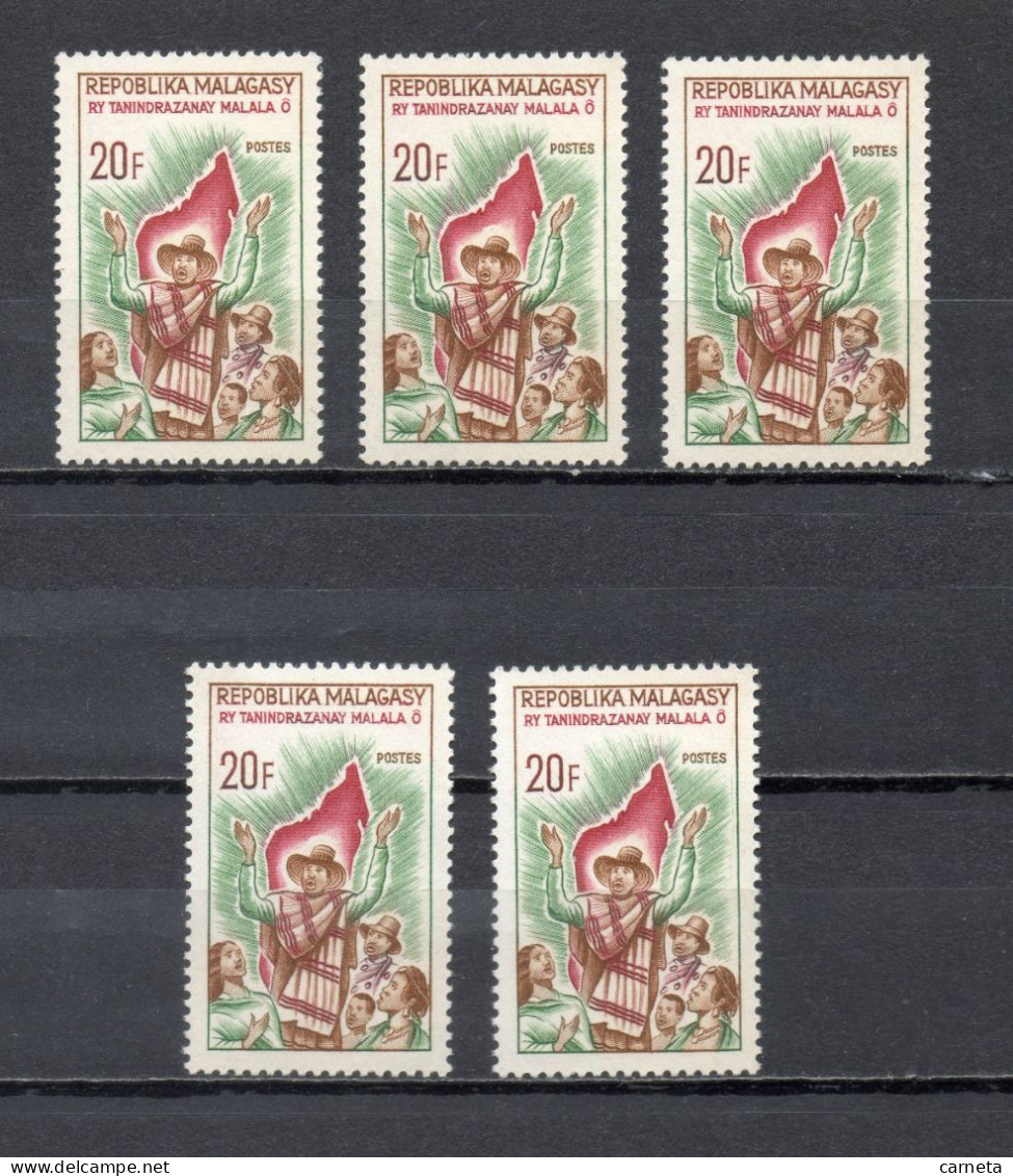 MADAGASCAR   N° 425  CINQ TIMBRES  NEUF SANS CHARNIERE  COTE  2.50€   HYMNE NATIONAL - Madagascar (1960-...)