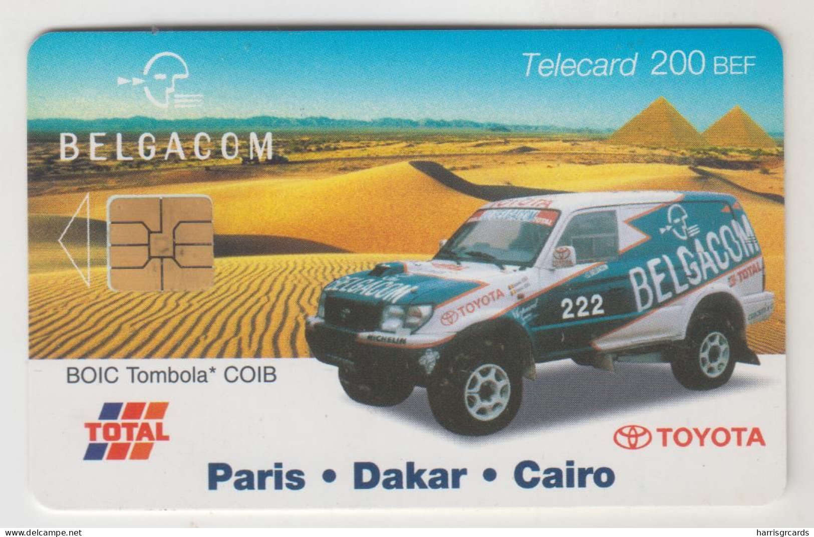 BELGIUM - Dakar 2000, Prize: Jammer / Dommage, 200 BEF, Tirage 300.000, Used - With Chip