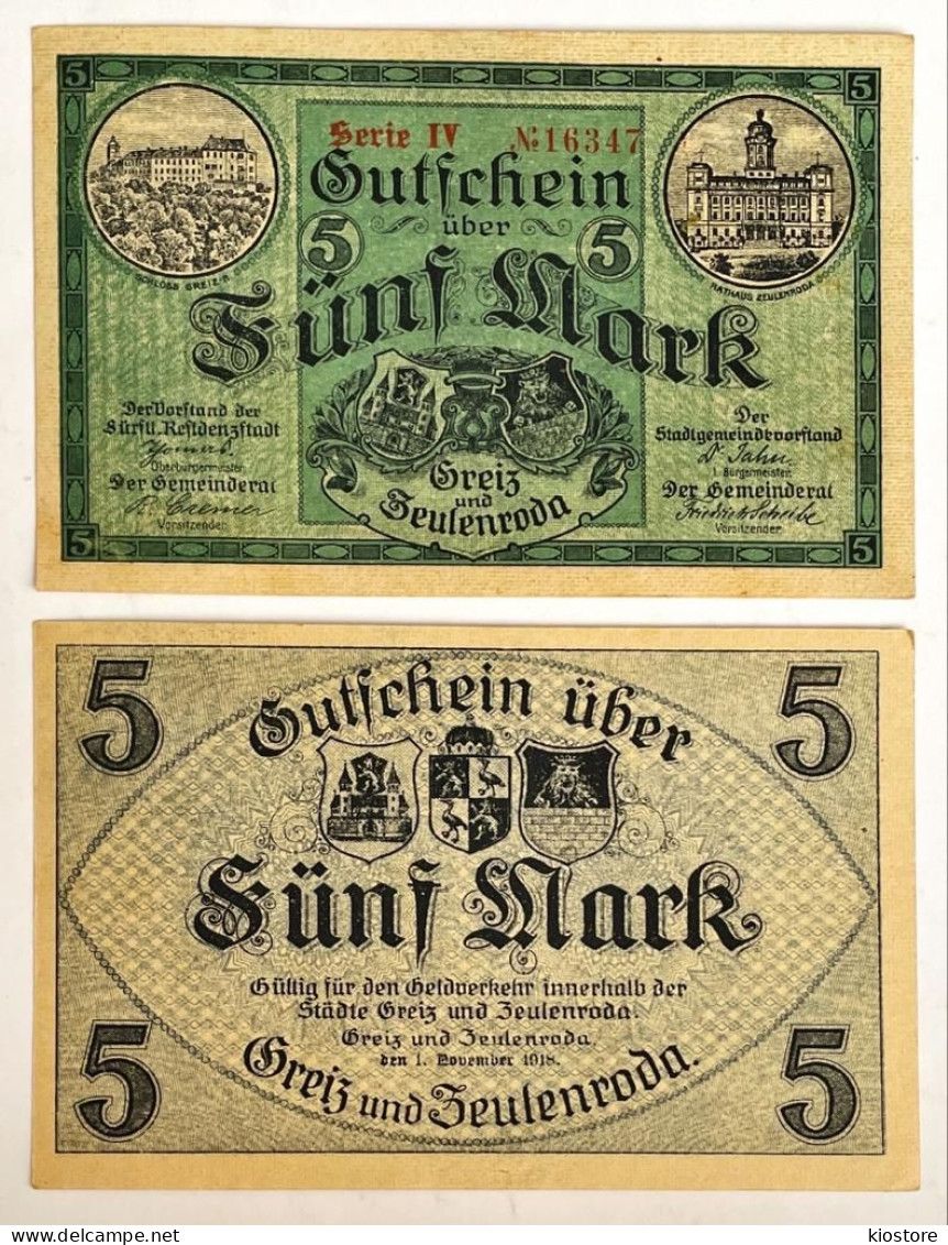 Germany 5 Mark 1918 Serie IV UNC - 5 Mark